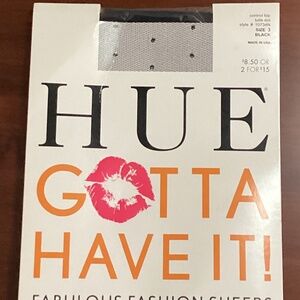 HUE Black size 3 control top tights